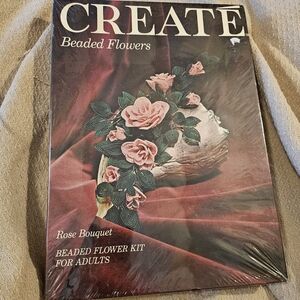Create Beaded Flower Kit - Rose Bouquet Vintage